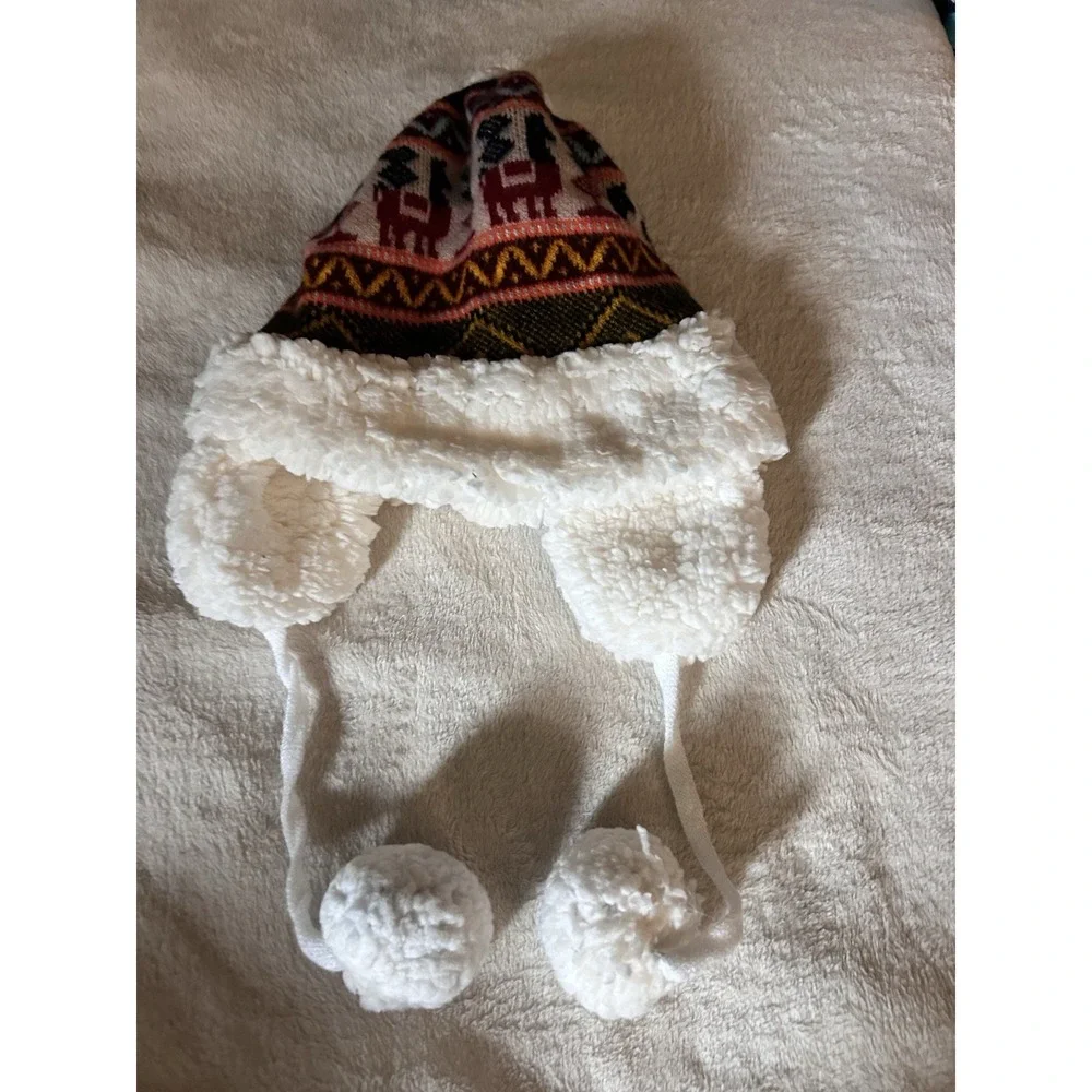 Llama Beanie Fleece Lined Hat‎ New